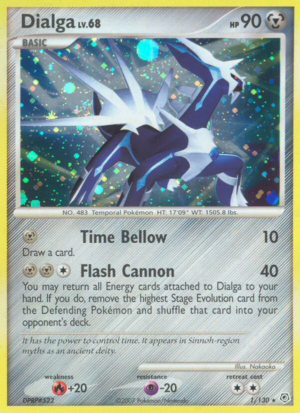 Dialga 001/130  - Holofoil Diamond and Pearl - Holo Rare