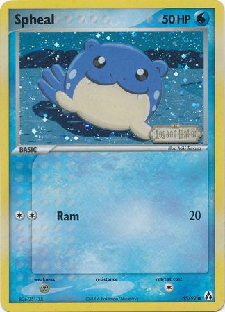 Spheal 065  - Reverse Holofoil Legend Maker - Common
