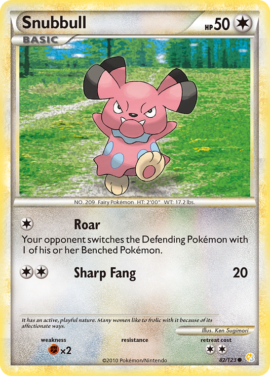 Snubbull 082  HeartGold SoulSilver - Common