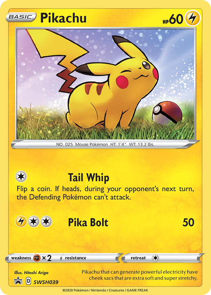 Pikachu SWSH039  - Holofoil SWSH Sword & Shield Promo Cards - Promo
