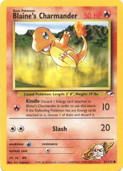 Blaine's Charmander 061  - Unlimited Gym Heroes - Common