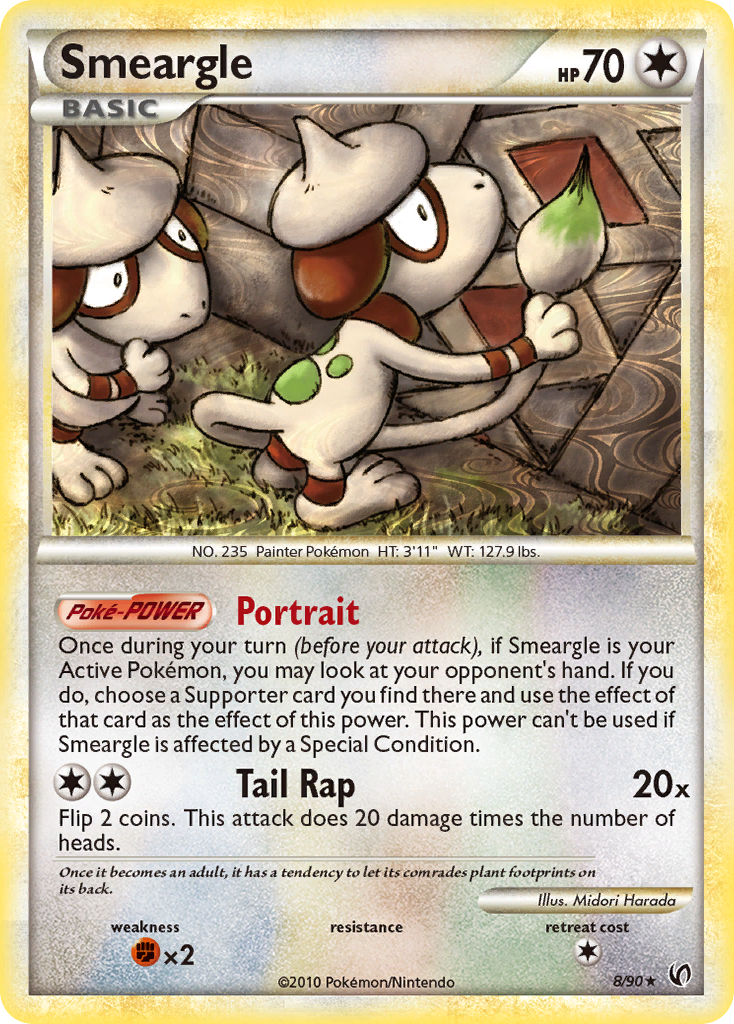 Smeargle 008  - Holofoil Undaunted - Holo Rare