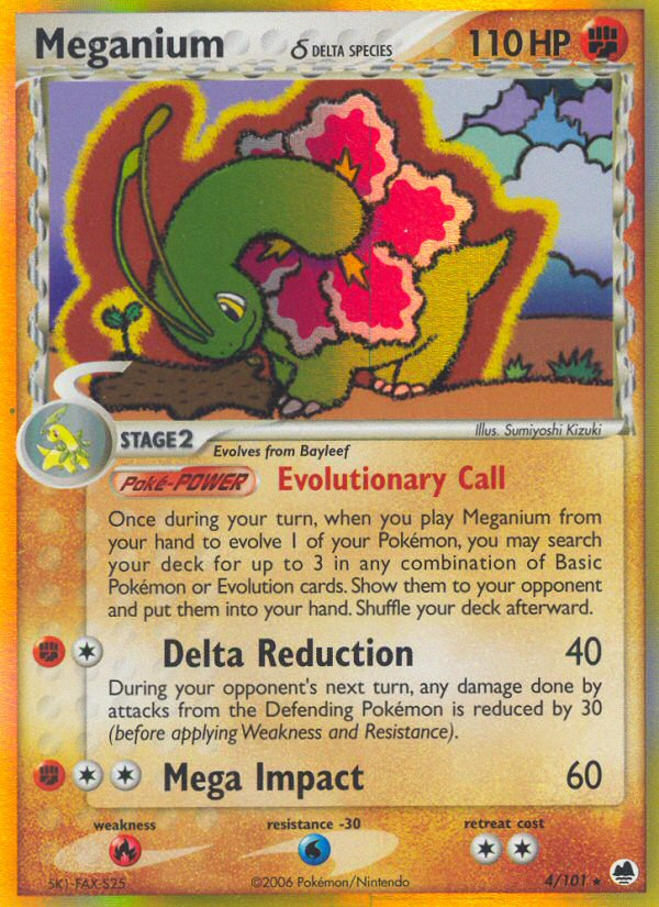 Meganium (Delta Species)  - Holofoil Dragon Frontiers - Holo Rare