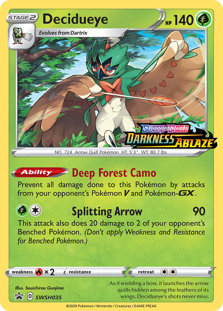 Decidueye - SWSH035 (Prerelease)  - Holofoil SWSH Sword & Shield Promo Cards - Promo
