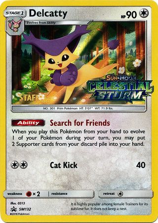 Delcatty - SM132 (Prerelease) [Staff]  - Holofoil SM Promos - Promo
