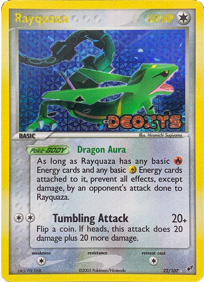 Rayquaza/107  - Reverse Holofoil Deoxys - Rare