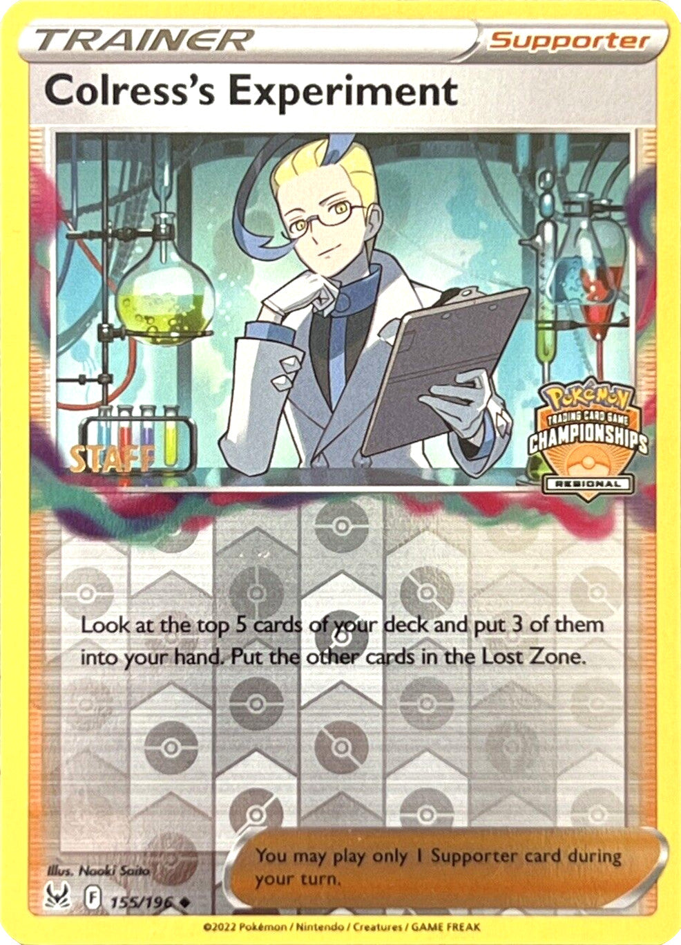 Colress's Experiment (Regional Championships) [Staff]  - Reverse Holofoil League & Championship Cards - Promo
