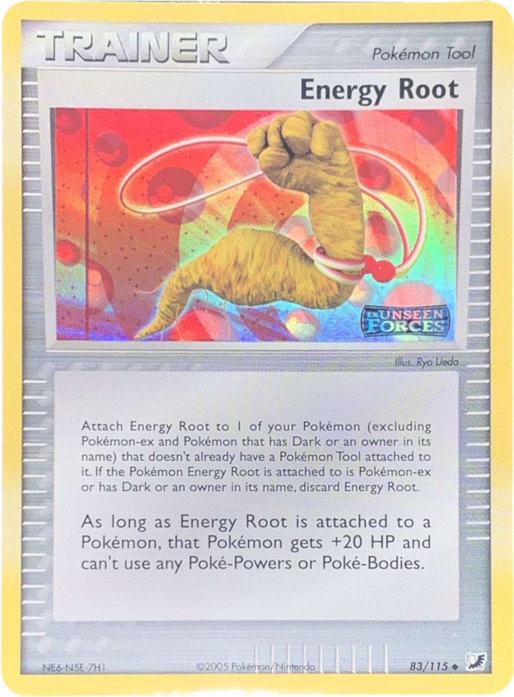 Energy Root  - Reverse Holofoil Unseen Forces - Uncommon