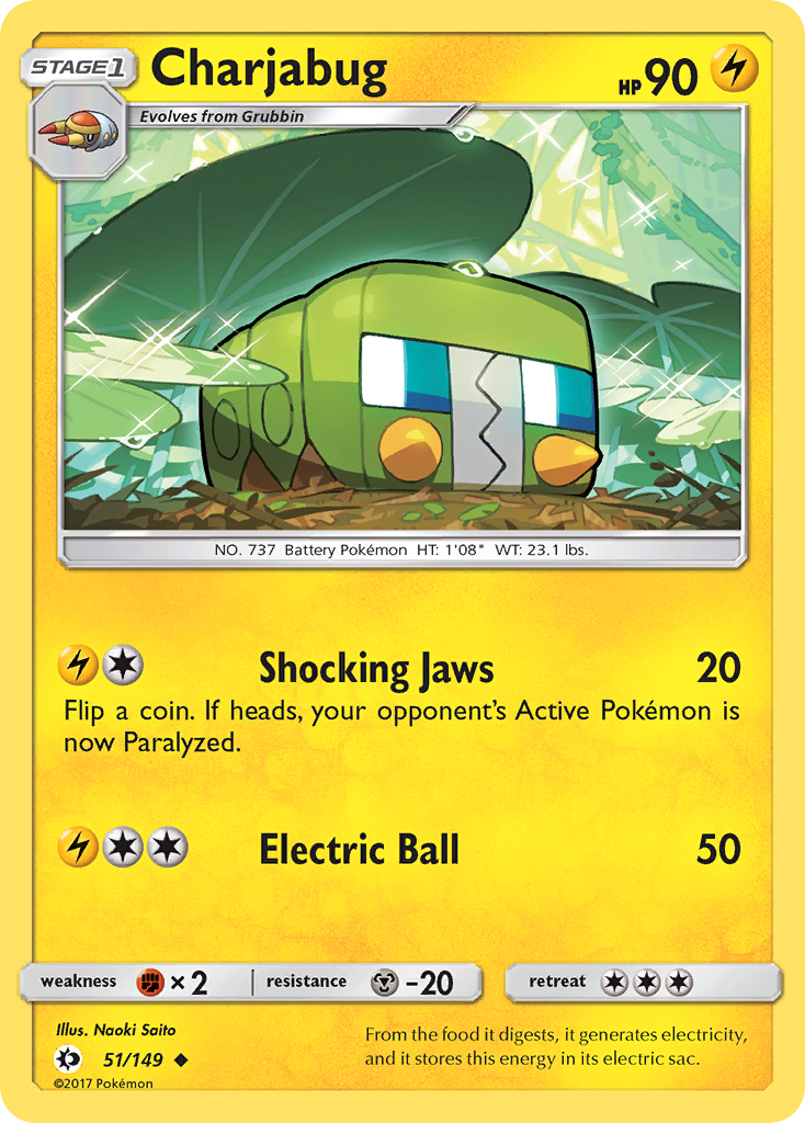 Charjabug 051  SM Base Set - Uncommon