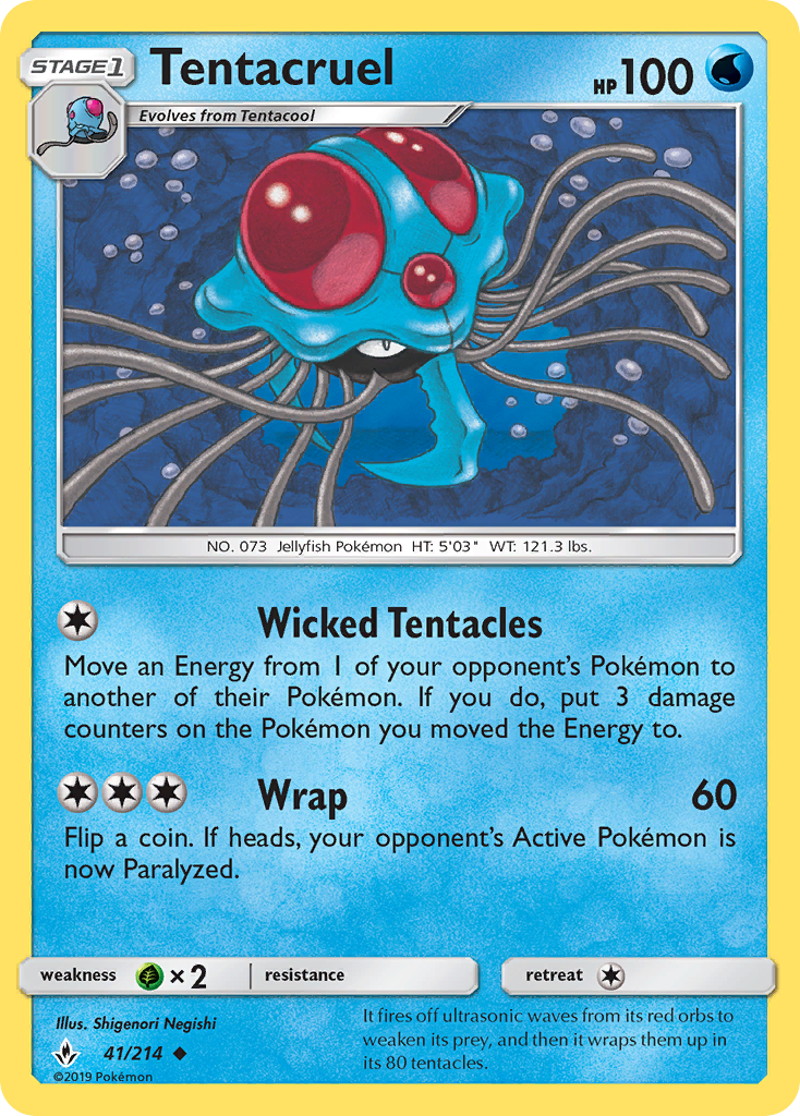 Tentacruel 041  SM  Unbroken Bonds - Uncommon