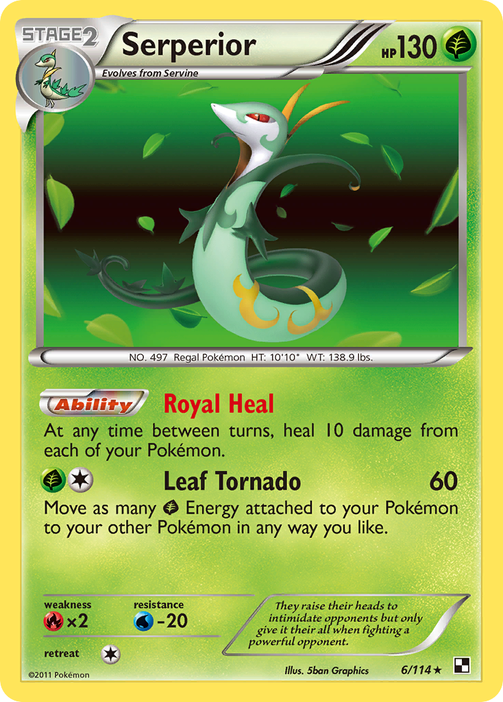 Serperior (6) 006  - Holofoil Black and White - Holo Rare