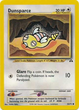 Dunsparce 054  - Unlimited Neo Discovery - Common