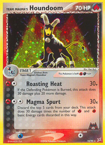Team Magma's Houndoom - 10/95/95  - Holofoil Team Magma vs Team Aqua - Holo Rare