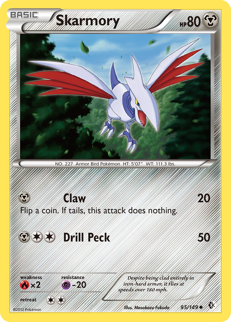 Skarmory (95)  Boundaries Crossed - Uncommon