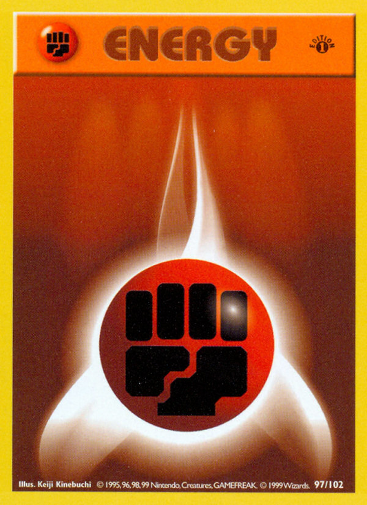 Fighting Energy 097/102  - 1st Edition Base Set Shadowless - Common