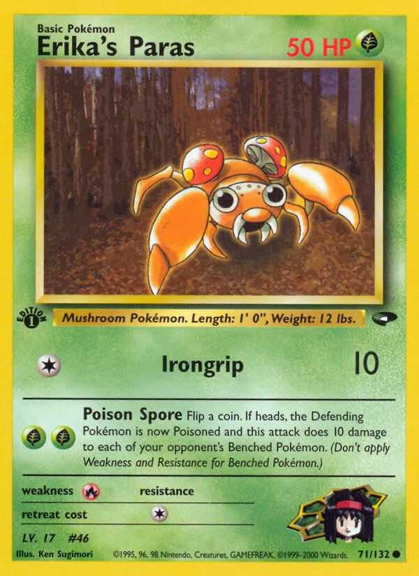 Erika's Paras 071  - 1st Edition Gym Challenge - Common