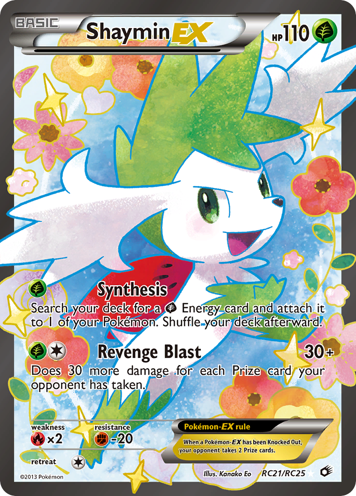 Shaymin EX (Full Art) RC21  - Holofoil Legendary Treasures Radiant Collection - Ultra Rare