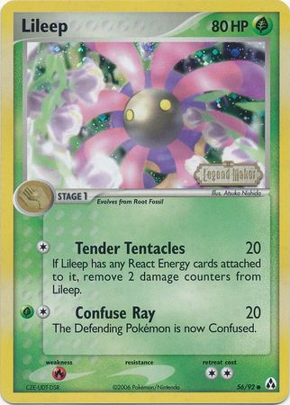 Lileep 056  - Reverse Holofoil Legend Maker - Common
