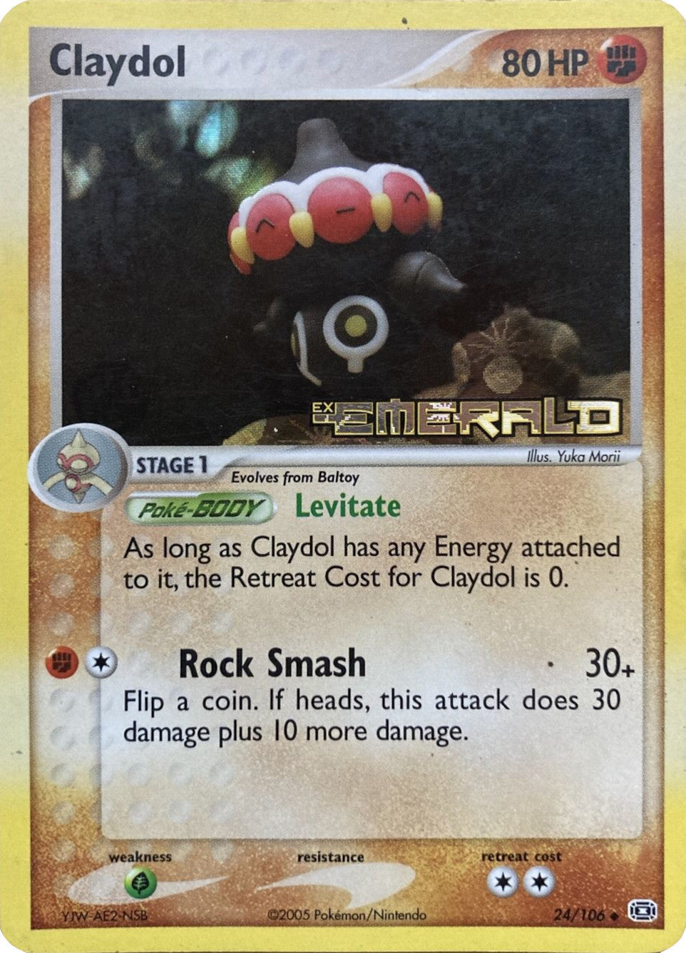 Claydol  - Reverse Holofoil Emerald - Uncommon