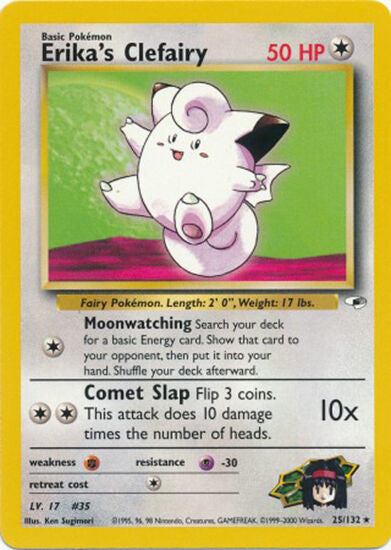 Erika's Clefairy 025  - Unlimited Gym Heroes - Rare