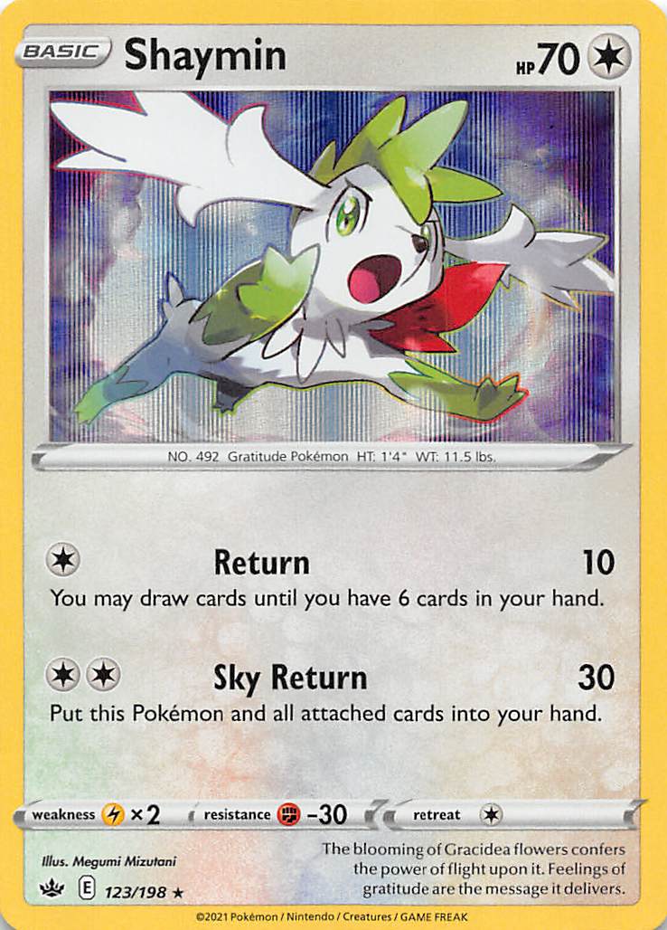 Shaymin 123  - Holofoil SWSH06 Chilling Reign - Holo Rare