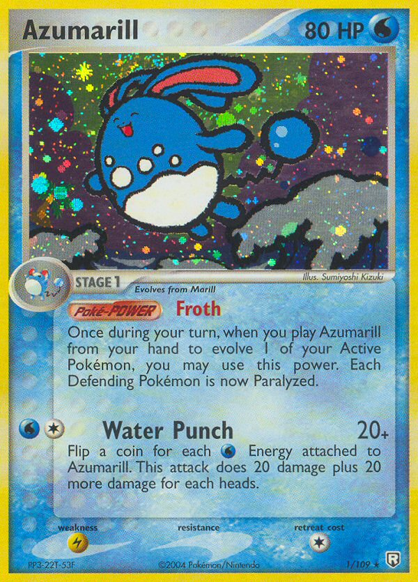 Azumarill 001  - Holofoil Team Rocket Returns - Holo Rare
