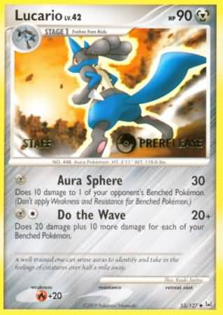 Lucario - 53/127 (Prerelease) [Staff]/127  Diamond and Pearl Promos - Promo