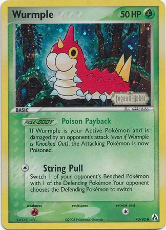 Wurmple  - Reverse Holofoil Legend Maker - Common