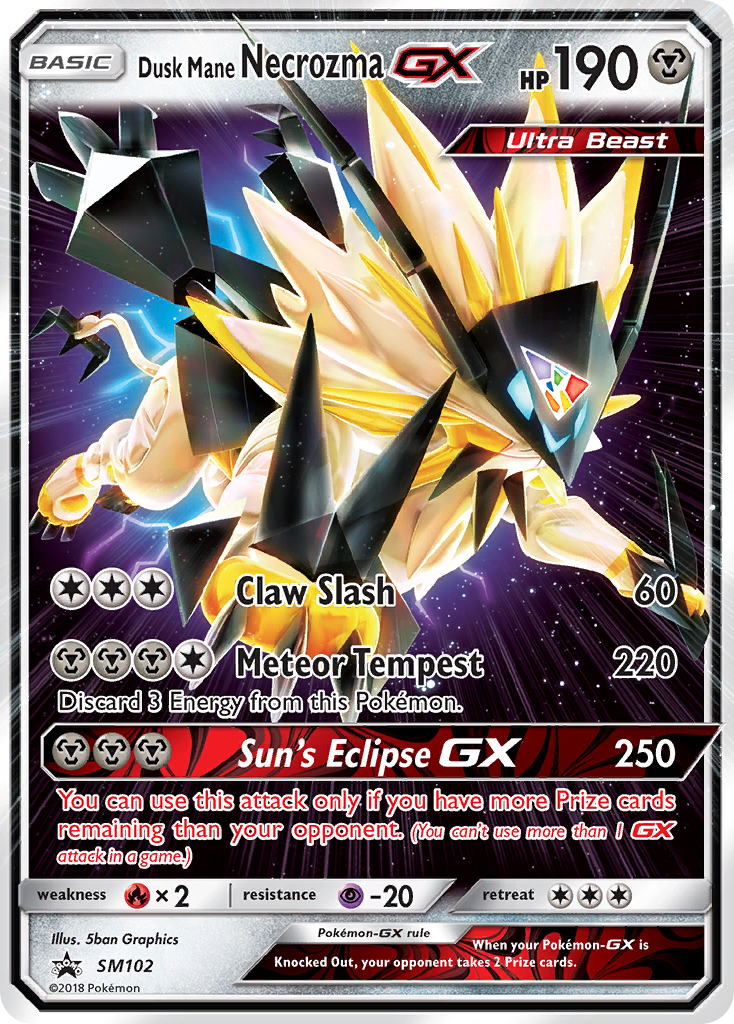 Dusk Mane Necrozma GX SM102  - Holofoil SM Promos - Promo