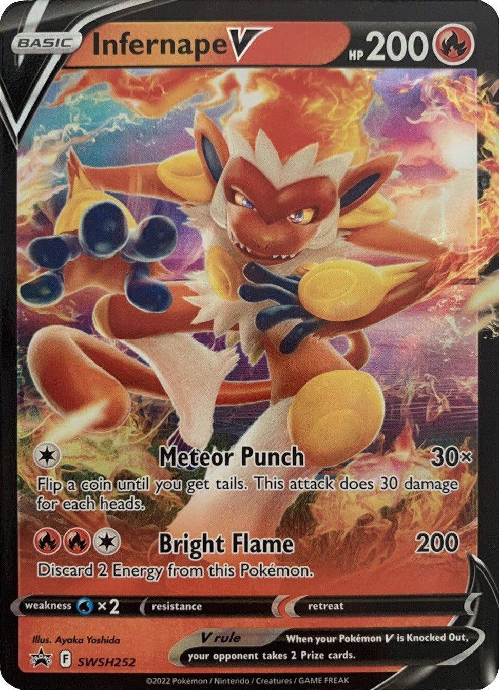 Infernape V SWSH252  - Holofoil SWSH Sword & Shield Promo Cards - Promo