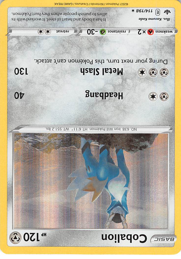 Cobalion 114  - Holofoil SWSH06 Chilling Reign - Holo Rare