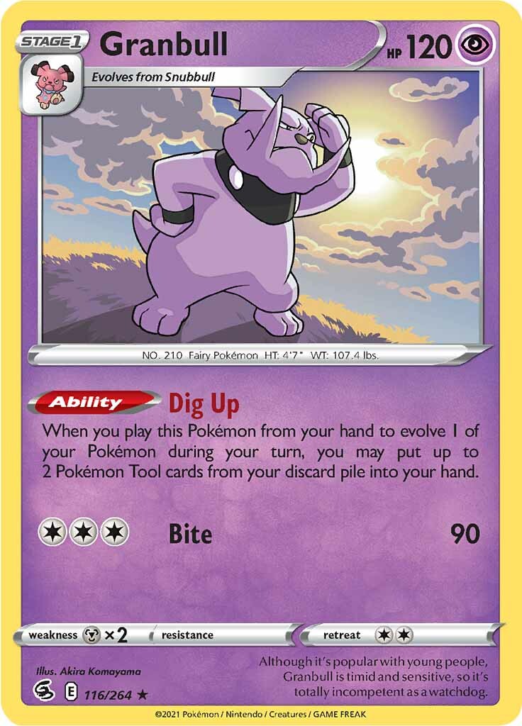 Granbull 116  SWSH08 Fusion Strike - Rare