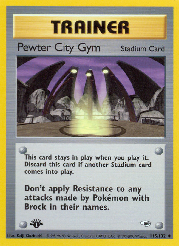 Pewter City Gym 115  - 1st Edition Gym Heroes - Uncommon