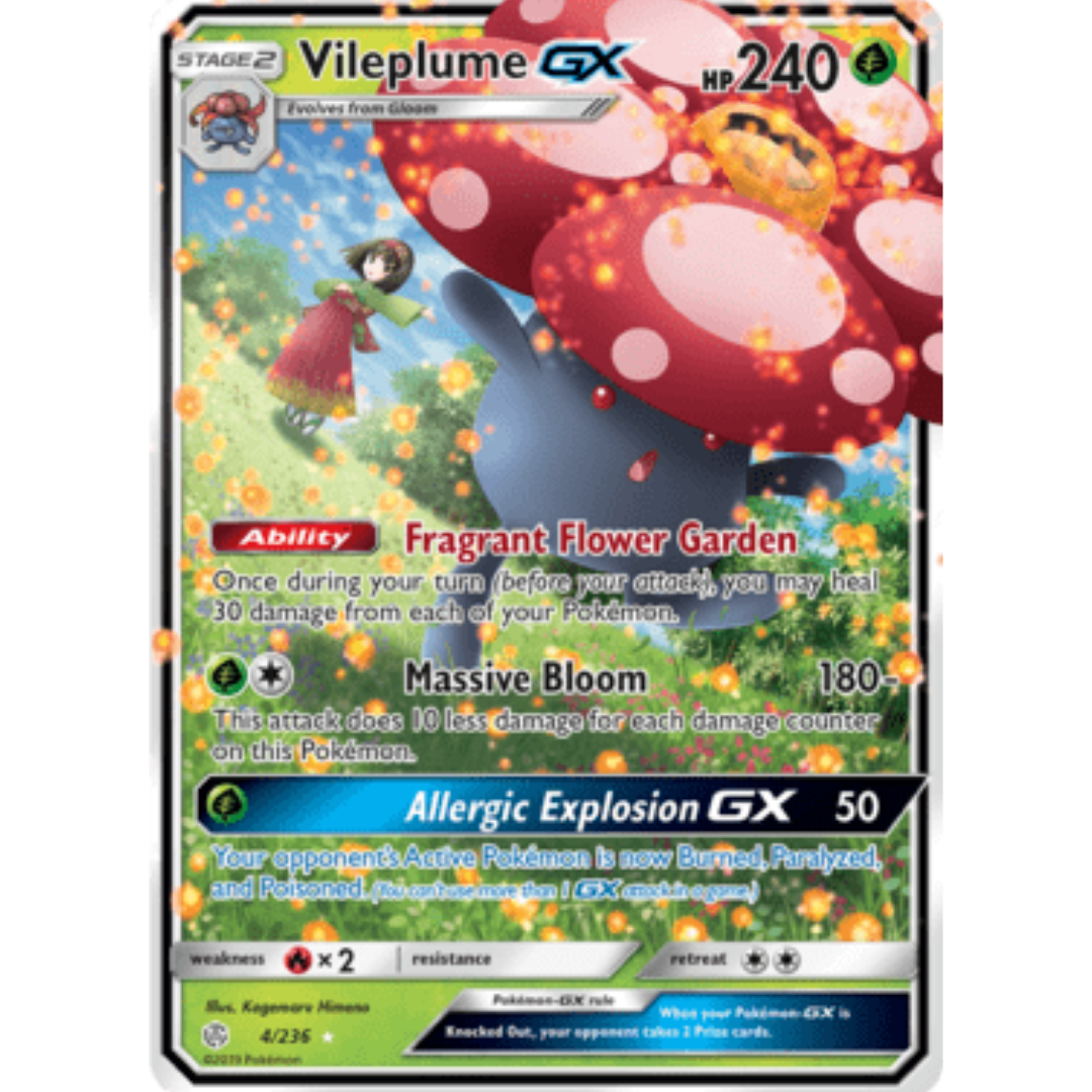 Vileplume GX 004/236  - Holofoil SM  Cosmic Eclipse - Ultra Rare
