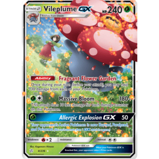 Vileplume GX 004/236  - Holofoil SM  Cosmic Eclipse - Ultra Rare