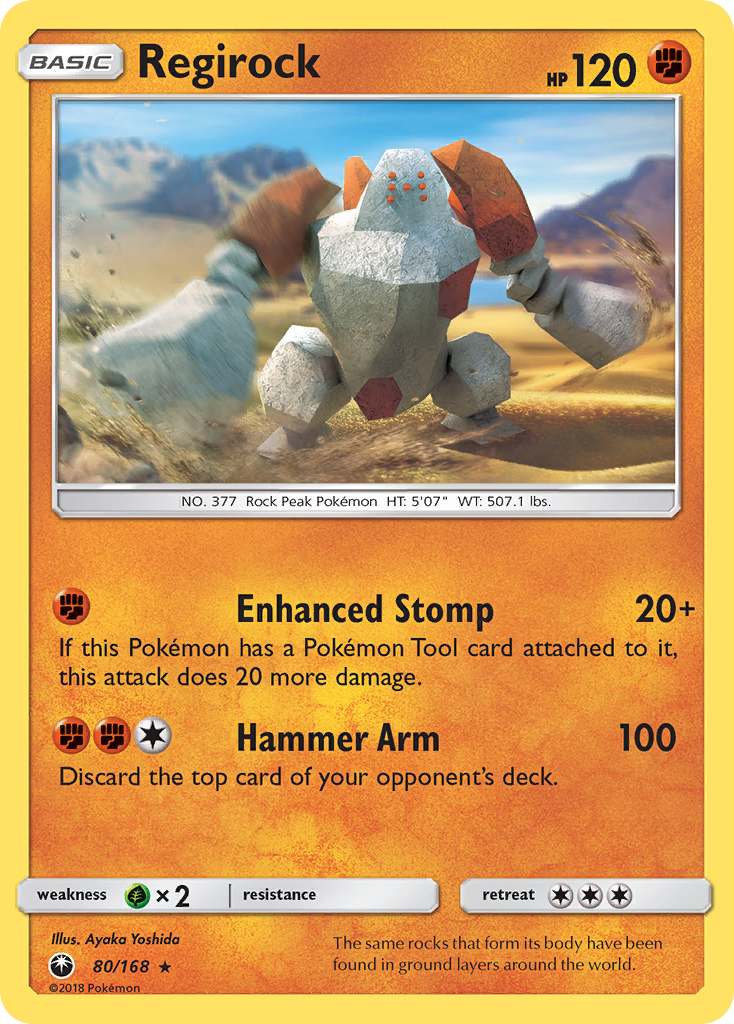 Regirock 080  SM  Celestial Storm - Rare