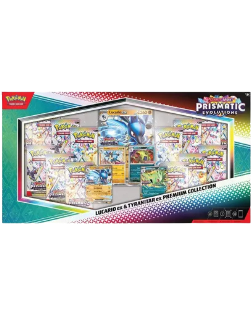 Prismatic Evolutions Lucario ex & Tyranitar ex Premium Collection (Sam's Club)