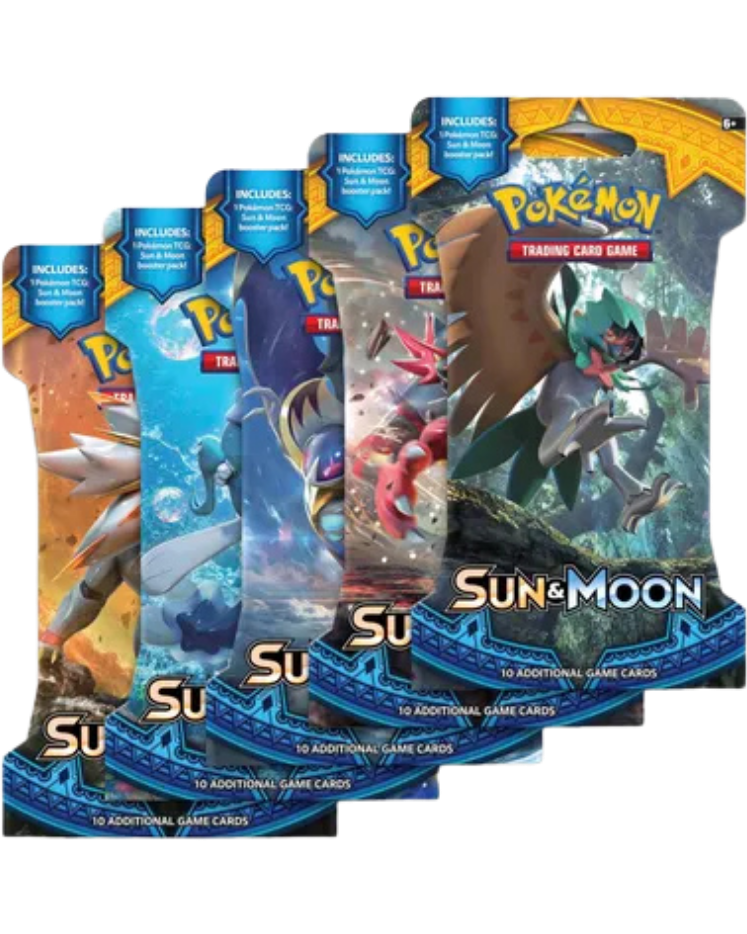 Sun & Moon Sleeved Booster Pack Art Bundle [Set of 5]
