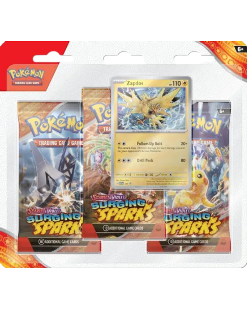 Surging Sparks 3 Pack Blisters [Zapdos]