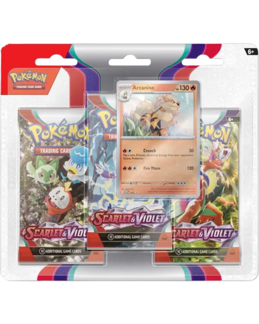 Scarlet & Violet 3 Pack Blister [Arcanine]