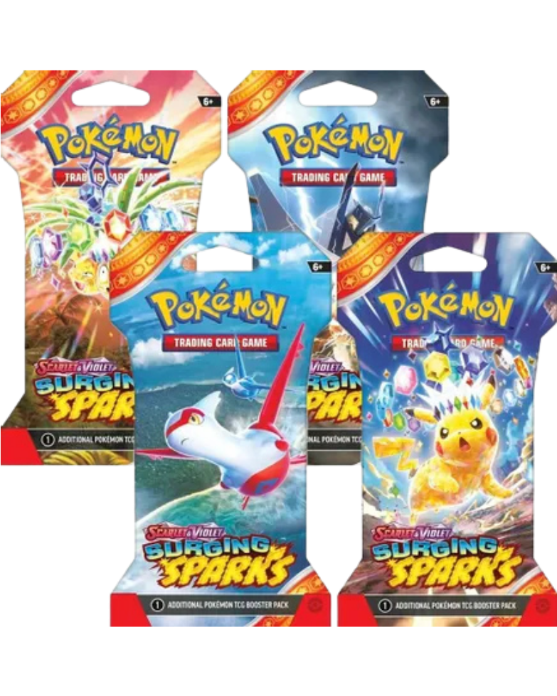 Surging Sparks Sleeved Booster Pack Bundle [Set of 4]