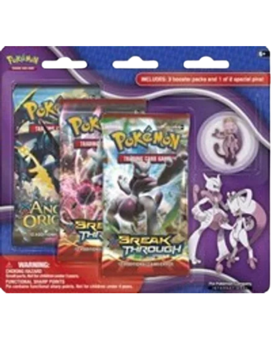 BREAKthrough Three Pack Pin Blisters [Mega Mewtwo X]