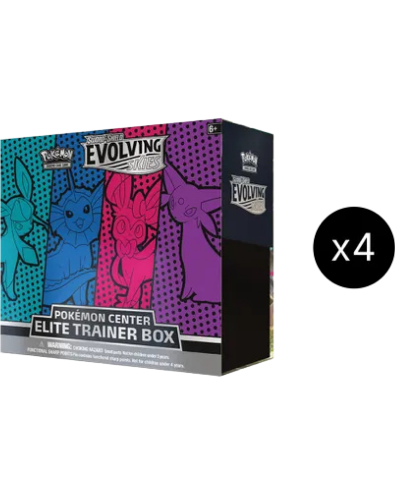 Evolving Skies Pokemon Center Elite Trainer Box Case [Glaceon/Vaporeon/Sylveon/Espeon] (Exclusive)