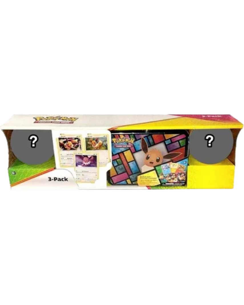 Costco Pokemon Collector 3-Pack: Eevee Treasure Chest + 2 Poke Ball Tins