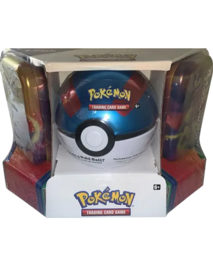 Pokemon - Poke Ball Tin + 2 Kanto Power Mini Tins - Great Ball