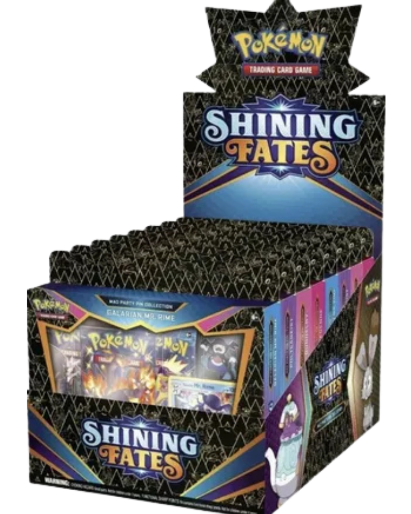 Shining Fates Mad Party Pin Collection Display