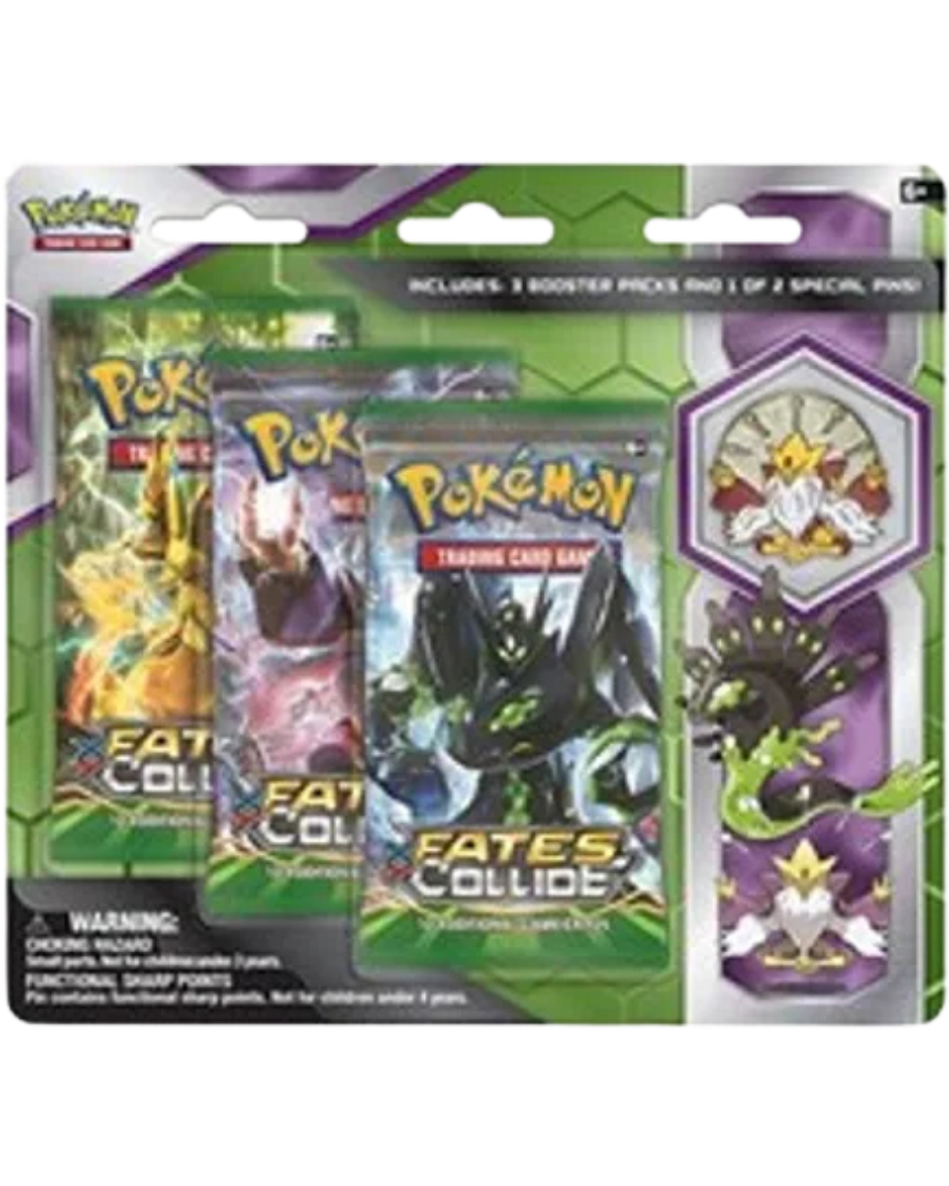 Fates Collide Three Pack Pin Blisters [Mega Alakazam]