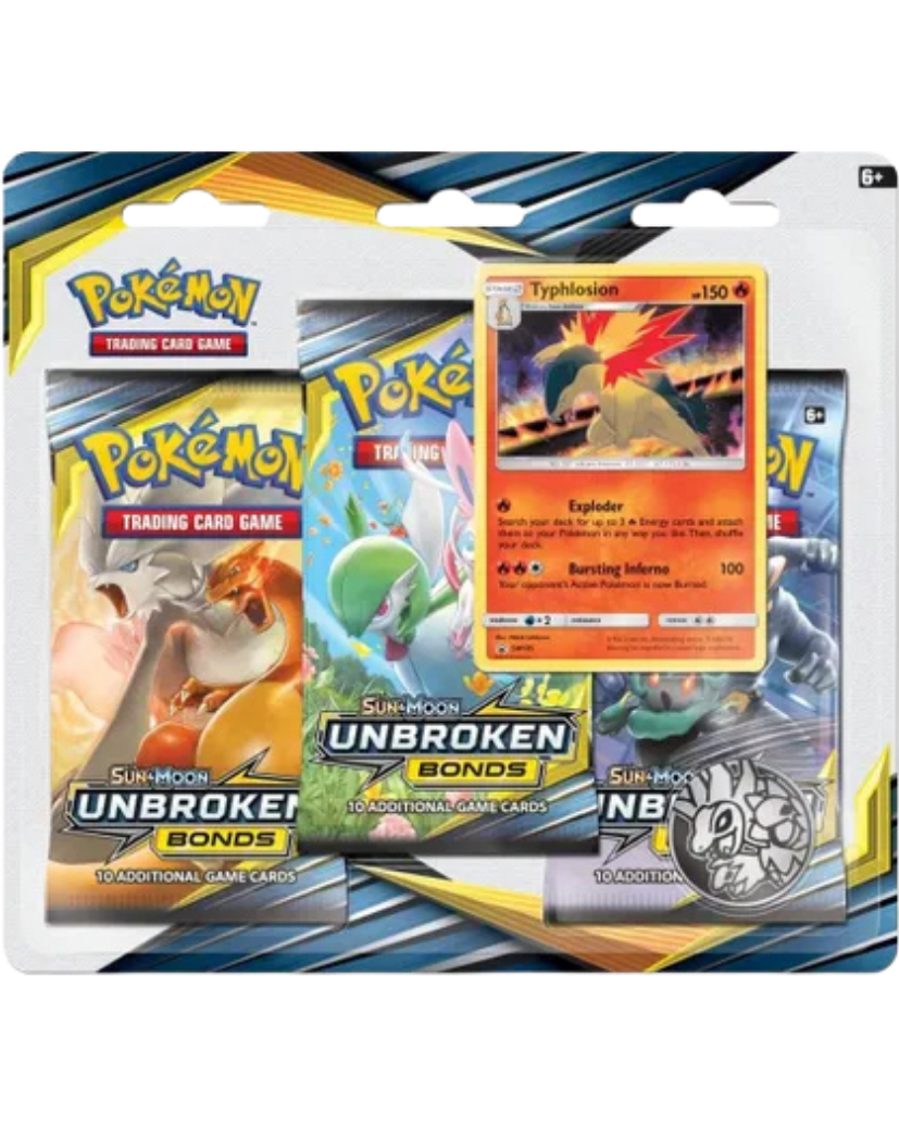 Unbroken Bonds 3 Pack Blister [Typhlosion]