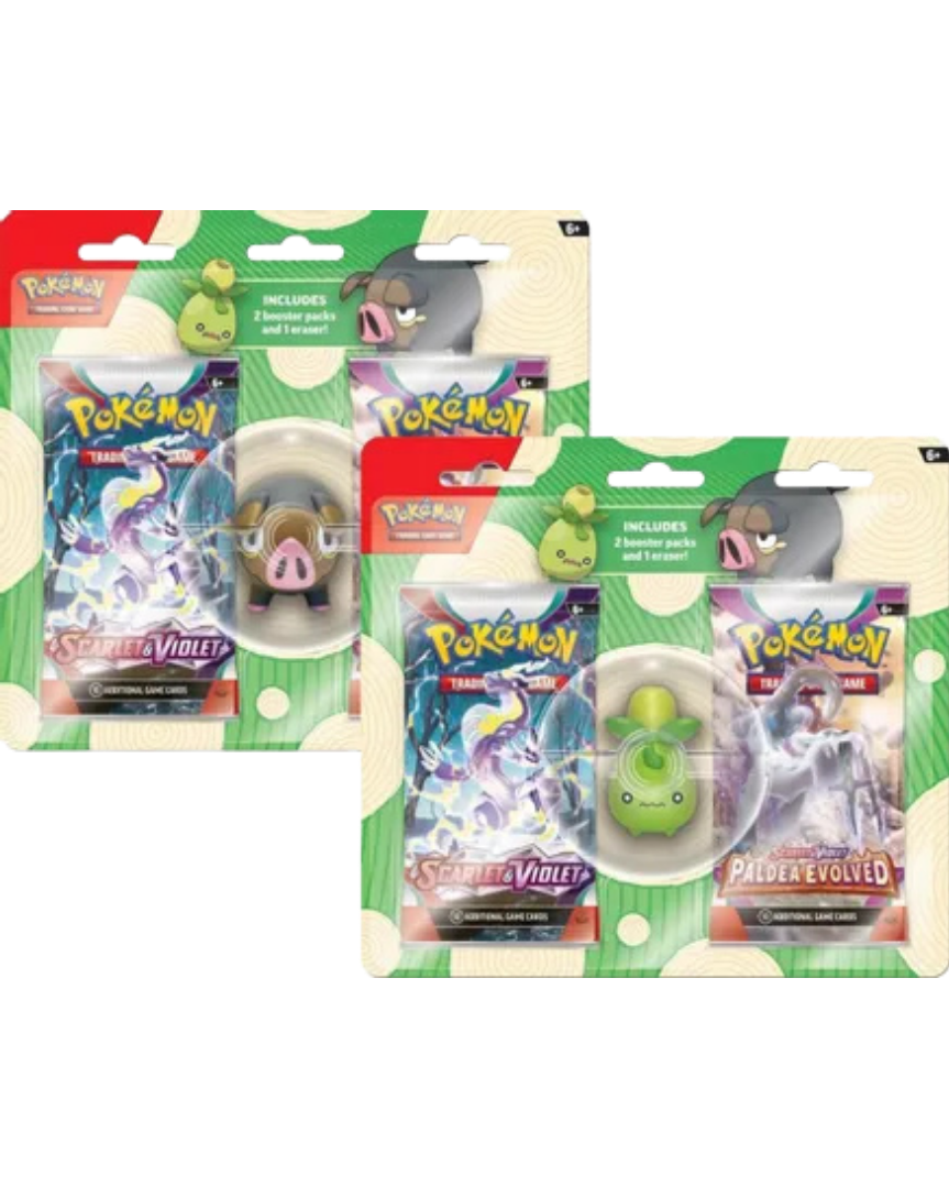Pokemon TCG: Back to School Eraser Blister 2023 [Set of 2]