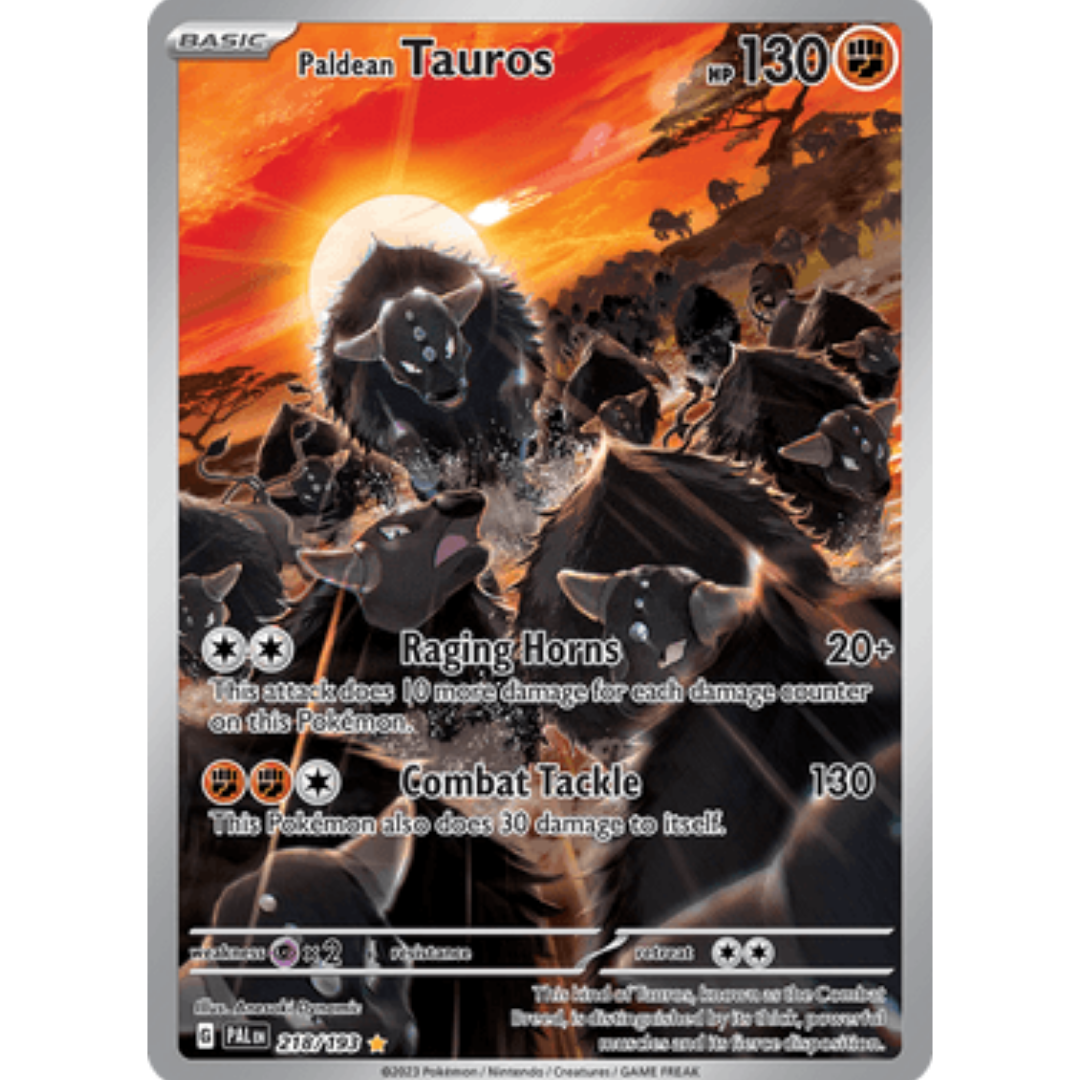 Paldean Tauros 218/193  - Holofoil SV02 Paldea Evolved - Illustration Rare